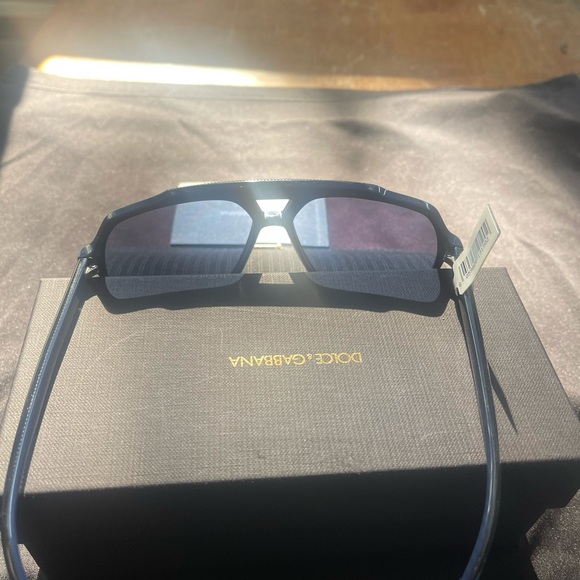 Dolce & Gabbana Gros Grain 60MM Sunglasses blue frame, silver accents. - Picture 7 of 14